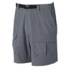 Men's Croft & Barrow&reg; Outdoor Belted Cargo Stretch Shorts, Size: 38, Blue