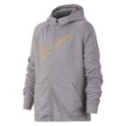 Boys 8-20 Nike Dry Legacy Full-zip Hoodie, Size: Small, Dark Grey