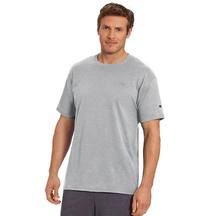 Men's Champion Jersey Ringer Tee, Size: Medium, Dark Grey