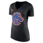 Women's Nike Boise State Broncos Striped Bar Tee, Size: Medium, Black