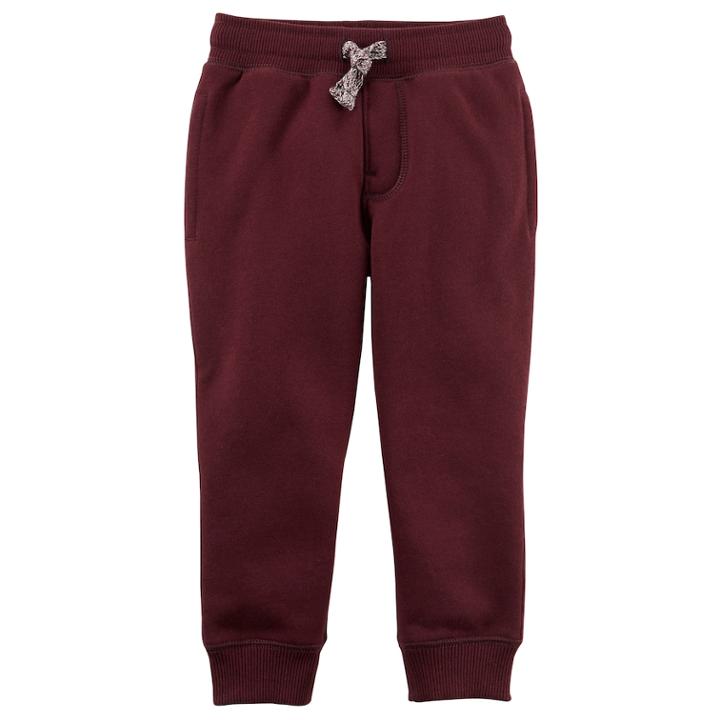 Boys 4-8 Carter's Fleece Pull On Jogger Pants, Size: 8, Dark Red