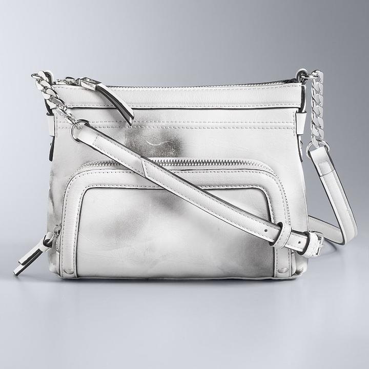 Simply Vera Vera Wang Easton Crossbody Bag, Women's, White