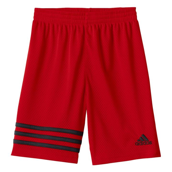 Boys 4-7x Adidas Striped Performance Shorts, Size: 4, Med Red