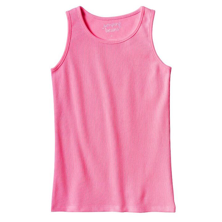 Girls 4-10 Jumping Beans&reg; Basic Ribbed Tank Top, Girl's, Size: 10, Med Pink