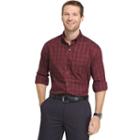 Men's Van Heusen Regular-fit Herringbone Stretch Button-down Shirt, Size: Small, Dark Red