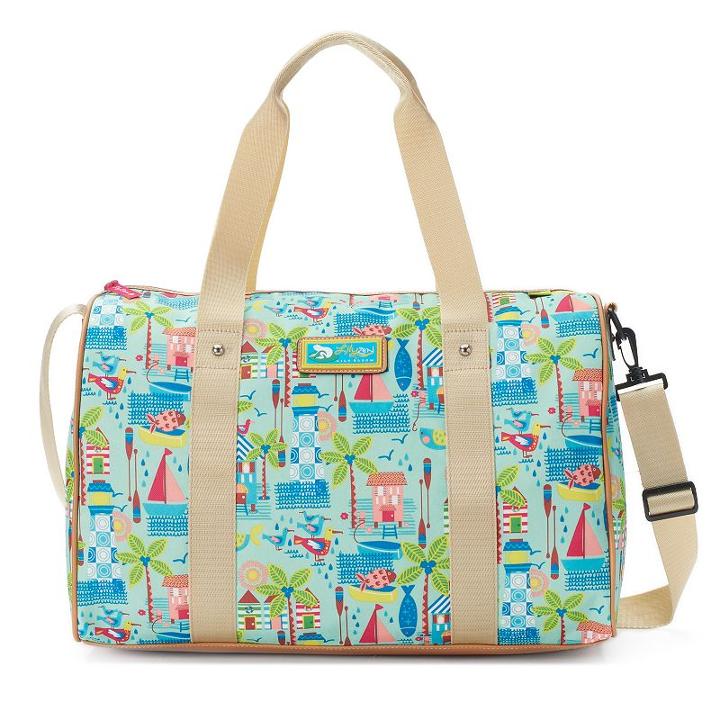Lily Bloom Patterned Overnight Travel Bag, Women's, Light Blue
