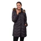 Women's Fleet Street Hooded Chevron Puffer Down Coat, Size: Medium, Purple Oth