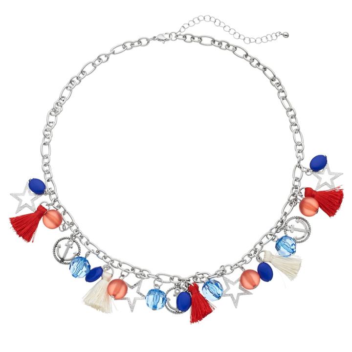 Beaded Tassel Necklace, Women's, Multicolor