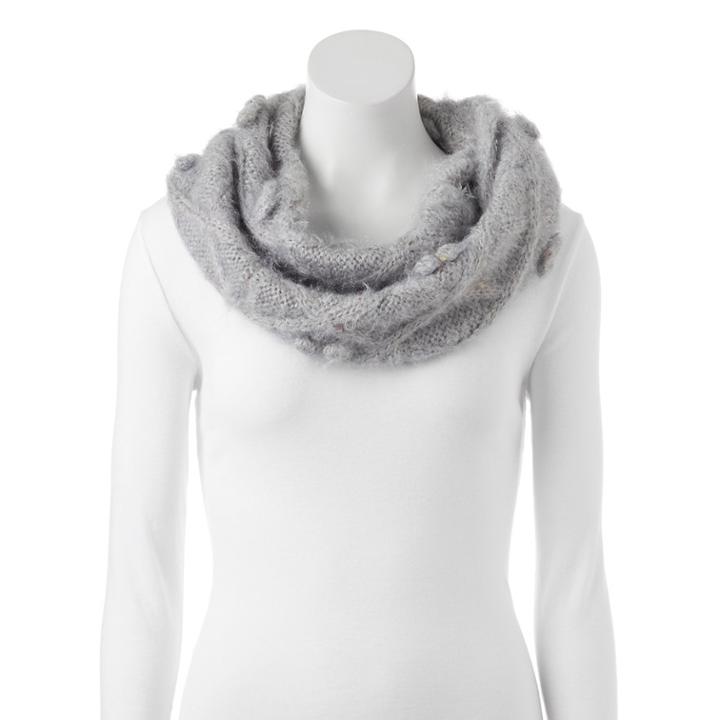 Sonoma Goods For Life&trade; Popcorn Nep Yarn Infinity Scarf, Women's, Grey