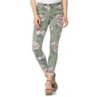 Juniors' Wallflower Floral Frayed-hem Ankle Jeans, Teens, Size: 5, White