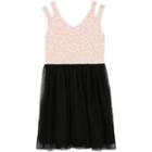 Girls 7-16 & Plus Size Speechless Glitter Lace Tulle Dress, Size: 18 1/2, Brt Pink