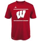 Boys 4-7 Adidas Wisconsin Badgers Sideline Energized Climalite Tee, Boy's, Size: M(5/6), Red