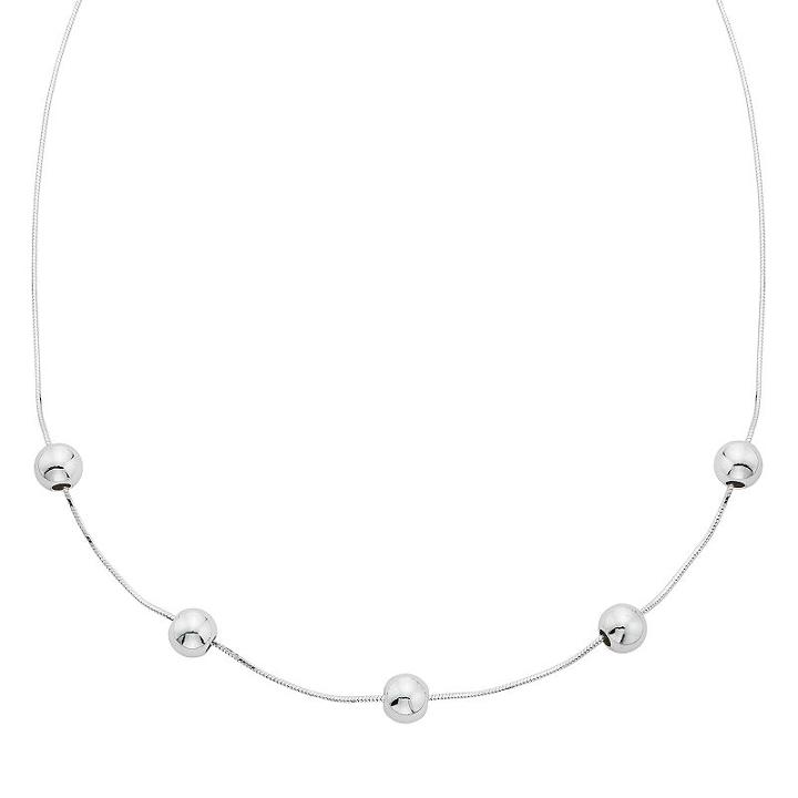 Sterling Silver Station Necklace, Women's, Size: 18, White