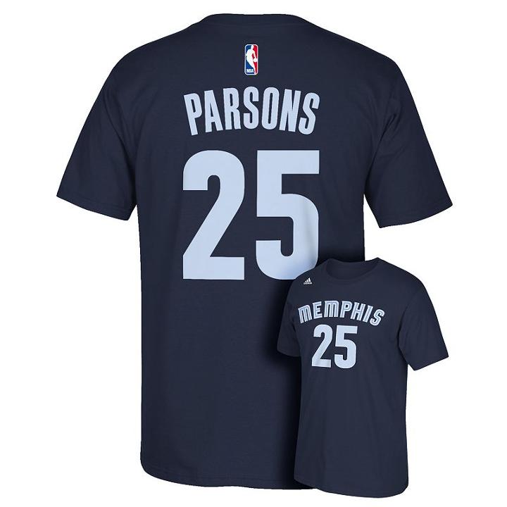 Men's Adidas Memphis Grizzlies Chandler Parsons Player Tee, Size: Xl, Blue (navy)
