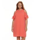 Plus Size Suite 7 Cold-shoulder Shift Dress, Women's, Size: 14 W, Pink Other