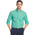 Men's Izod Classic-fit Windowpane Button-down Shirt, Size: Xxl, Brt Green
