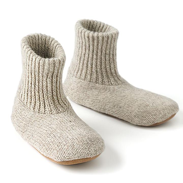 Muk Luks Men's Nordic Knit Bootie Slipper Socks, Size: Large, Beig/green (beig/khaki)