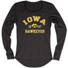 Women's Blue 84 Iowa Hawkeyes Thermal Long Sleeve Shirt, Size: Large, Black