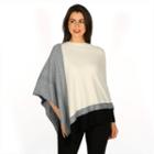 Women's Harve Benard Colorblock Poncho, Size: S/m, White Oth