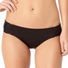 Women's Cole Of California Shirred Bikini Bottoms, Size: Small, Black