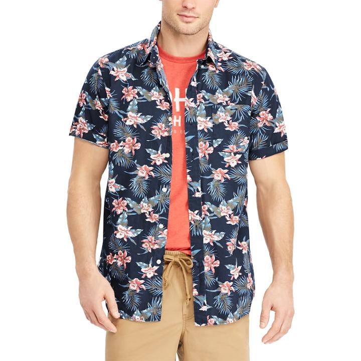 Men's Chaps Classic-fit Casual Button-down Shirt, Size: Xxl, Blue (navy)