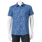 Men's Apt. 9&reg; Slim-fit Patterned Button-down Shirt, Size: Small Slim, Blue