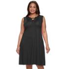 Plus Size Croft & Barrow&reg; Lace-up Tank Dress, Women's, Size: 2xl, Black