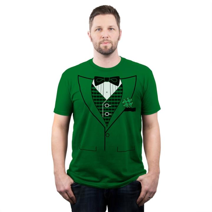 Men's Shamrock Color Tux Tee, Size: Medium, Med Green