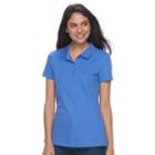 Women's Croft & Barrow&reg; Classic Solid Polo, Size: Xs, Blue (navy)
