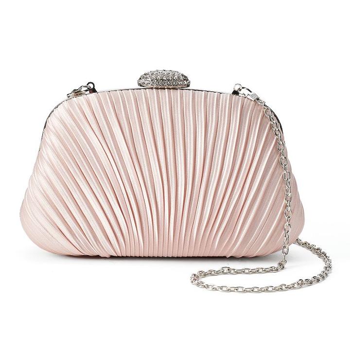 Gunne Sax By Jessica Mcclintock Brianna Satin Pleated Frame Clutch, Women's, Pink