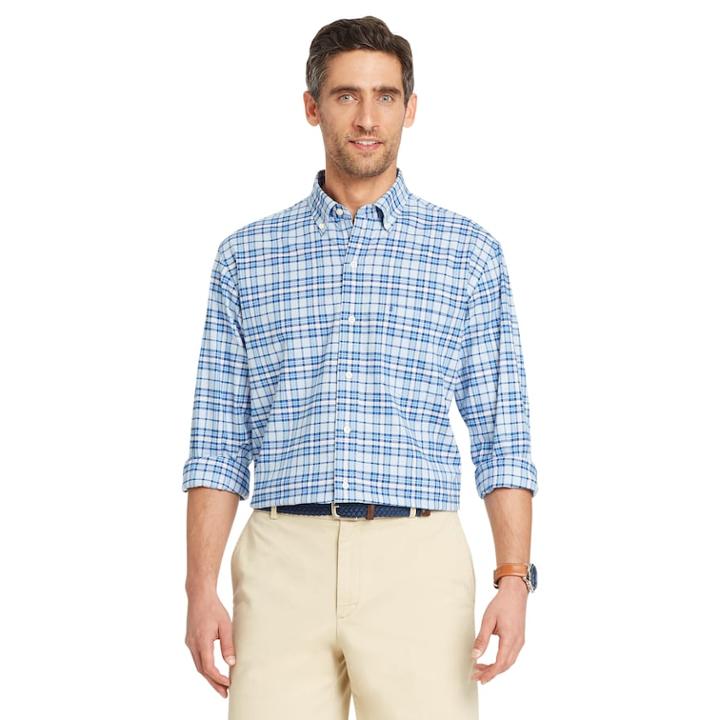 Men's Izod Classic-fit Oxford Button-down Shirt, Size: Small, Blue (navy)