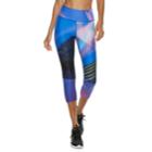 Women's Fila Sport&reg; Printed High-waisted Capri Leggings, Size: Xxl, Med Purple