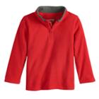 Toddler Boy Jumping Beans&reg; Fleece Quarter Zip Pullover, Size: 4t, Med Red