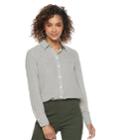 Women's Popsugar Essential Poplin Shirt, Size: Large, White