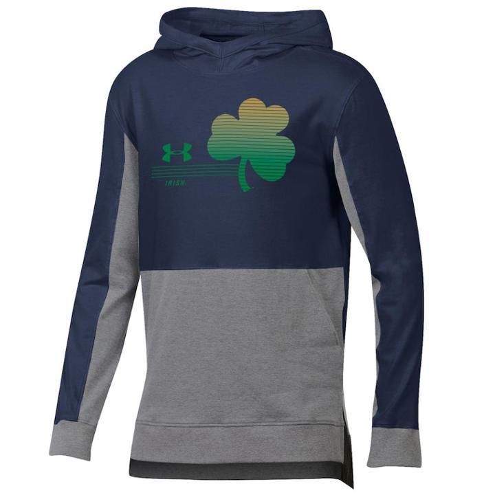 Boys 8-20 Under Armour Notre Dame Fighting Irish Charged Cotton Hoodie, Size: S 8, Blue (navy)