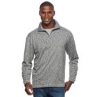 Men's Haggar Regular-fit Marled Easy-care Quarter-zip Pullover, Size: Large, Grey Other