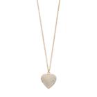 Lc Lauren Conrad Filigree Heart Locket Necklace, Women's, White