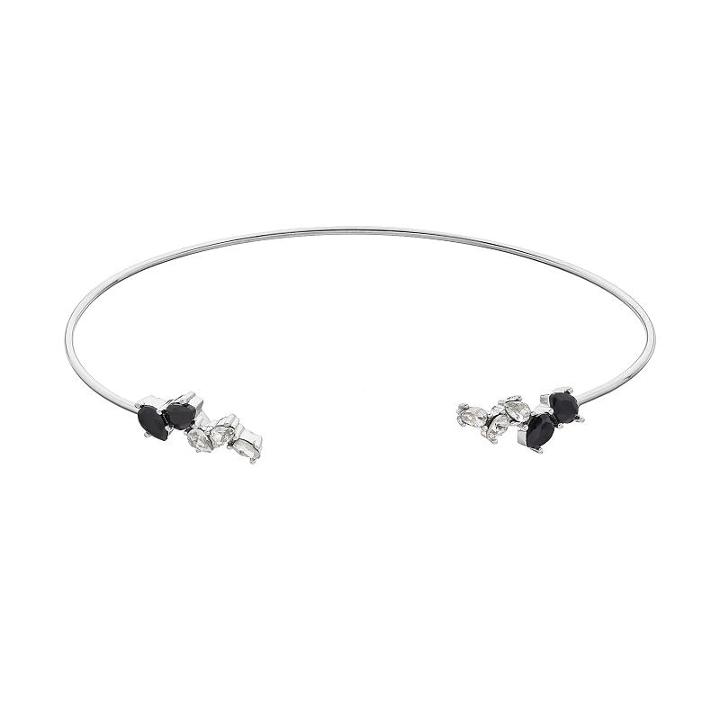 Lc Lauren Conrad Simulated Onyx Cluster Cuff Bracelet, Women's, Black