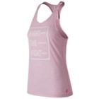 Women's New Balance Pink Ribbon Heather Tech Tank, Size: Large, Brown