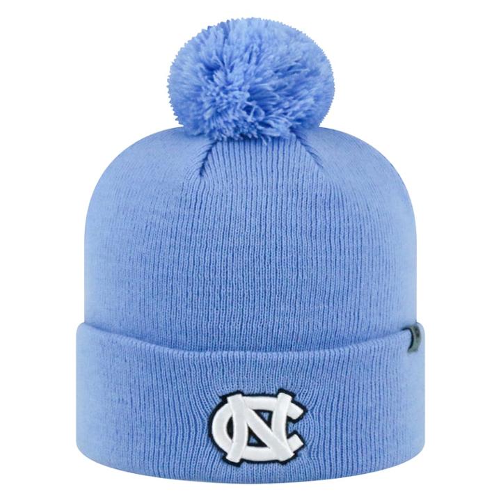 Youth Top Of The World North Carolina Tar Heels Pom Beanie, Adult Unisex, Light Blue