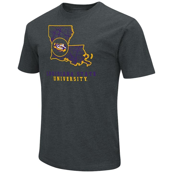Men's Lsu Tigers State Tee, Size: Xxl, Drk Purple
