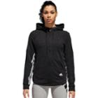 Women's Adidas Sport 2 Street Full-zip Hoodie, Size: Medium, Black