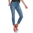 Juniors' Indigo Rein Mid-rise Frayed Ankle Skinny Jeans, Teens, Size: 11, Med Blue