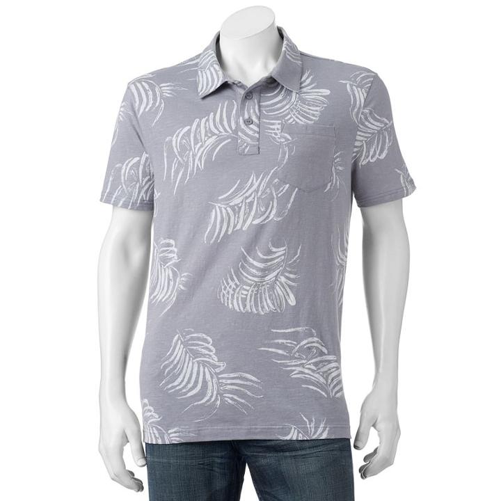 Men's Sonoma Goods For Life&trade; Classic-fit Slubbed Polo, Size: Xl, Med Grey