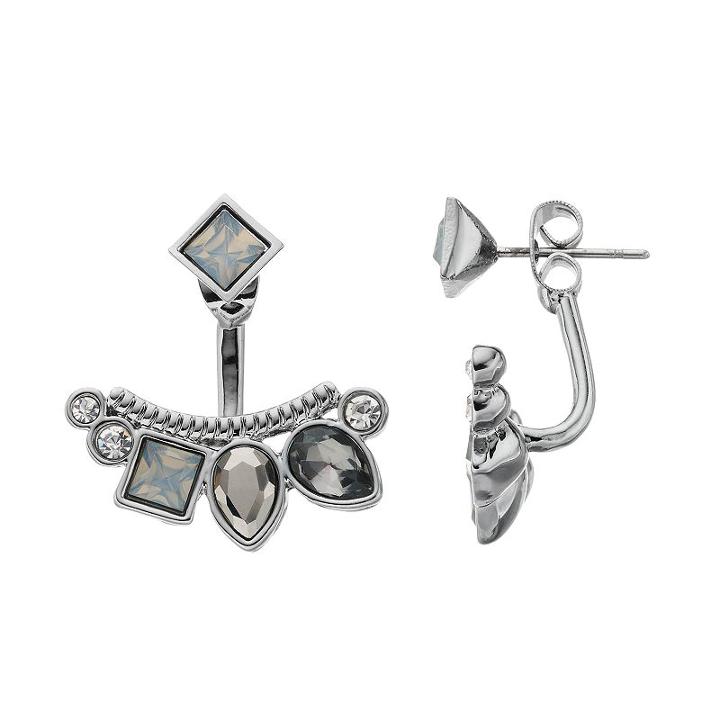 Simply Vera Vera Wang Square & Teardrop Front-back Earrings, Women's, Multicolor