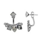 Simply Vera Vera Wang Square & Teardrop Front-back Earrings, Women's, Multicolor