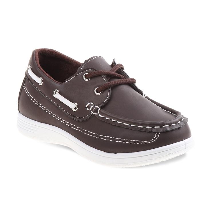 Josmo Boys' Boat Shoes, Size: 12, Brown