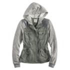 Girls 7-16 & Plus Size Mudd&reg; Sequin Yoke Utility Jacket, Size: 16, Dark Green