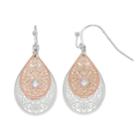 Lc Lauren Conrad Two Tone Filigree Double Teardrop Nickel Free Earrings, Women's, Multicolor