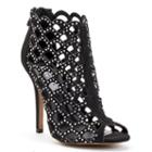 Chelsea & Zoe Danesha Women's Caged Peep-toe High Heels, Girl's, Size: 8.5, Black